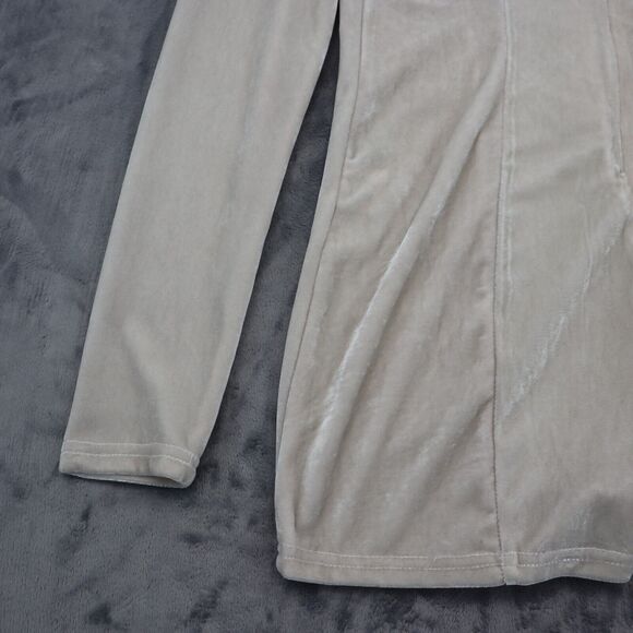 Rehab Shorts Women Small Beige Casual Romper Long Sleeve Velour One Piece Outfit - Picture 16 of 16